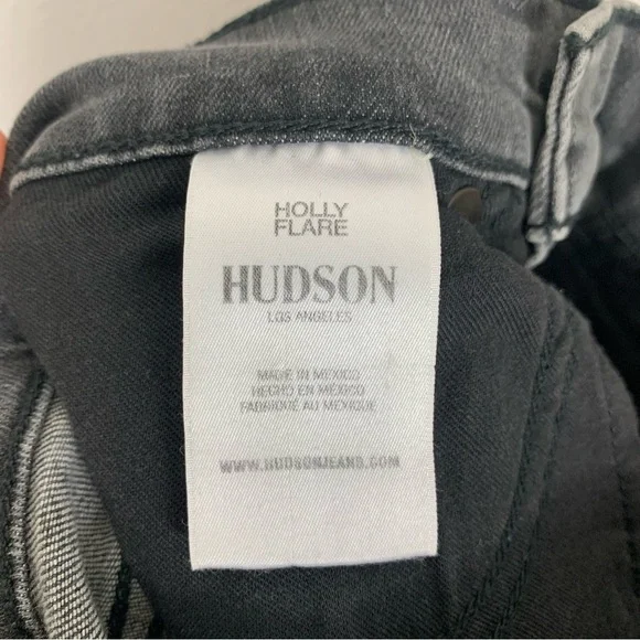 Hudson Holly Flare High Waist Black Jean Sz 25 - Picture 9 of 10